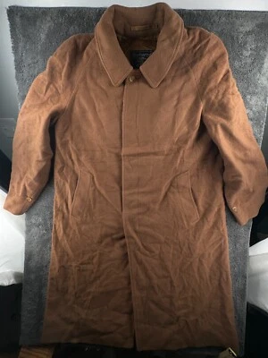 Gabardina Burberry England Made 50R mezcla de lana camel forrada marrón para hombre larga Foto 1 de 4