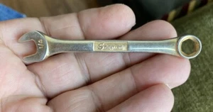 Snap On 1/4 Inch Tool Wrench Tie Bar Clasp Money Clip 3" Gold Tone VINTAGE - Picture 1 of 9