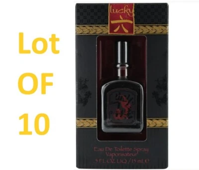 Lote de 10 Lucky Number 6 #6 15 ml 0,5 oz spray eau de toilette PERFUME COLONIA HOMBRE Foto 1 de 2