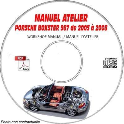 Boxster 987 05-08 -Manuel Atelier CDROM PORSCHE Anglais Support - CD-ROM - DVD-