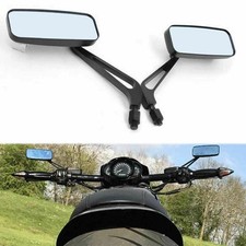 Pair Universal 8/10mm Bar End Motorcycle Aluminum Rear view Side Rearview Mirror
