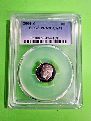 2004 S Roosevelt Dime Proof PCGS PF69 DCam - Image 1 of 2