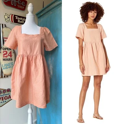 Madewell Allie Linen Blend Mini Dress Size Small - Image 1 of 4