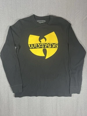 Camisa Térmica Wu Tang Clan Adulto Grande Negra Logo Tejido Gofre Pullover Y2K Foto 1 de 4