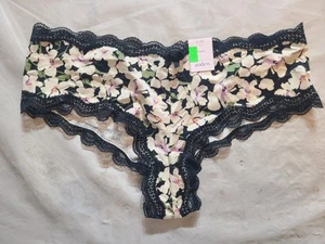 Women's Micro Cheeky with Lace Auden White Floral Size XL - Picture 1 of 4