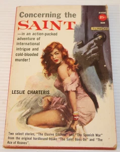 CONCERNING THE SAINT by Leslie Charteris First 1st Edition VG Paperback 1937 - Picture 1 of 8