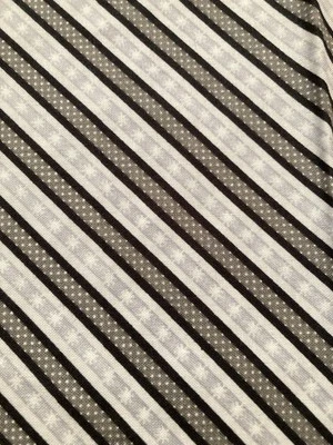 Black Grey Lt Grey Bias Stripe Snowy Wishes Jennifer Pugh Fabric 11" x 44" Width - Image 1 of 3