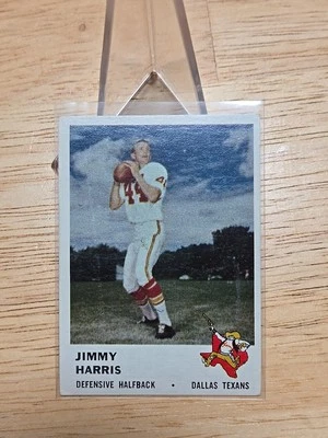 1961 Fleer #207 Jimmy Harris Dallas Texans  - Image 1 of 2