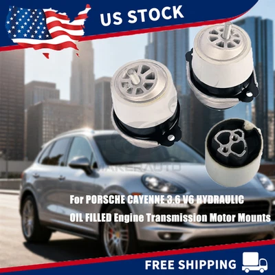 Soportes de motor de transmisión de motor llenos de aceite hidráulico para PORSCHE CAYENNE 3.6 V6 Foto 1 de 4