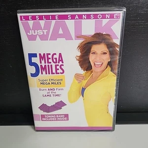 Leslie Sansone: Just Walk - 5 Mega Miles (DVD, 2013, w/ Toning Band) New Sealed! - Imagen 1 de 6