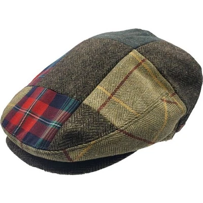 MAJORWEAR Patchwork Flat Cap- Italy's 1800sDesign-Satin Lining-Fusion Of Tradition&comfort