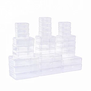 28 Pieces Mixed Sizes Rectangular Empty Mini Plastic Storage Containers with ... - Picture 1 of 6