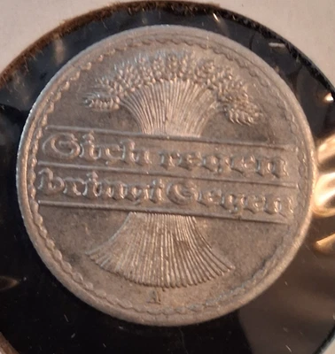 1922 Vintage German 50 Pfennig ~ KM#27, Circulated Coin of The Weimar Republic - Image 1 of 2