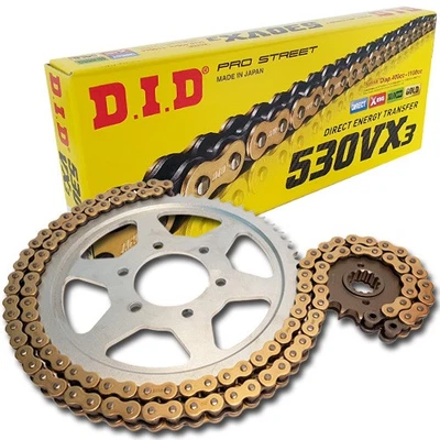 Juego de cadena DID acero 530VX3 G&B remache para Triumph Sprint 1050 ST 215NA año 2007 - Imagen 1 de 4