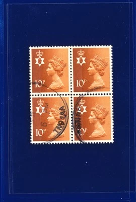 1976 SG NI27 10p Orange Brown (2 Bands) Spec XN36 Tonbridge CDS G/F Used phmz - Image 1 of 2