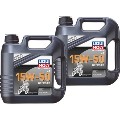 8 Litro LIQUI MOLY aceite motor Motocicleta 4-Takt 15W-50 Offroad Api Sn Plus - Imagen 1 de 4