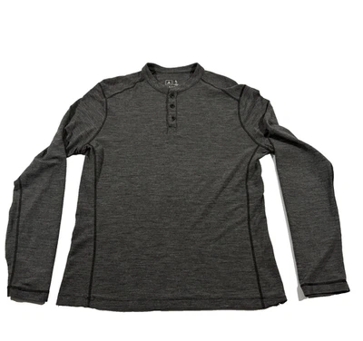 Camisa Henley Manga Larga Triple Aught Design Para Hombres TAD Huntsman Gris Lana Talla L Foto 1 de 4