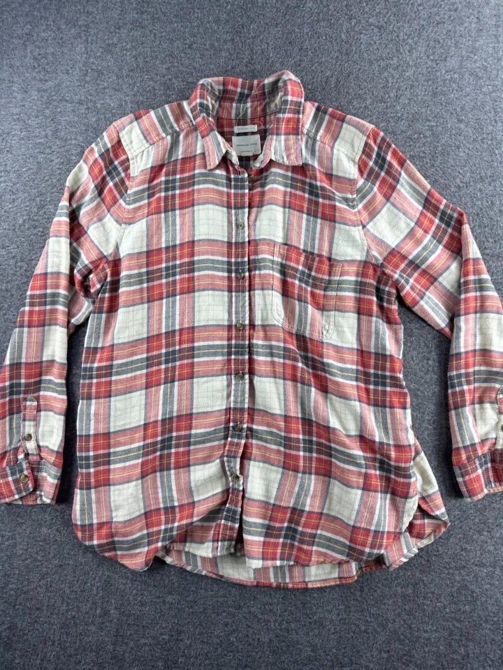 American Eagle Ahh-Mazingly Flannel Shirt Soft Boyfriend Fit Plaid Womens XL - Image 1 of 4
