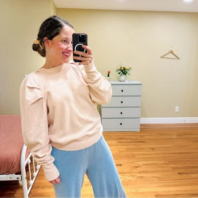 Sudadera Citizens of Humanity Rosa Manga Abullonada Algodón Mediana Foto 1 de 4