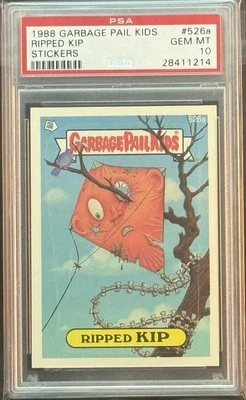 1988 GARBAGE PAIL KIDS SERIES 13 #526A RIPPED KIP PSA 10 GEM MINT - Image 1 of 2