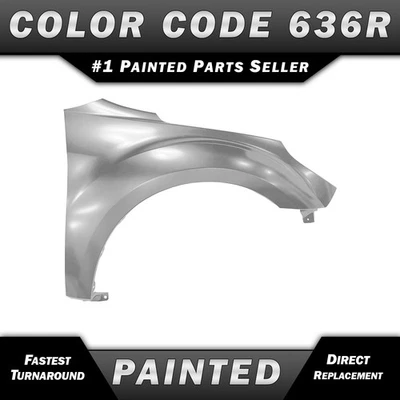 NEW Painted To Match *WA636R Silver* Front RH Fender for 2010-2017 Chevy Equinox Foto 1 de 4