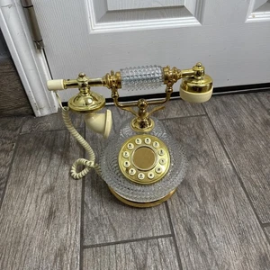 Godinger "Lead Crystal French Decorator Telephone" Model 2648 Ringer Hollywood - Picture 1 of 5