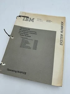 IBM System 34 Manufacturing Accounting Production Information 1979 Manual RARE - Zdjęcie 1 z 6
