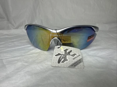 Sunglasses Gray Frame Blue Mirrored x Loop Uv Protected Men Women - Image 1 of 3