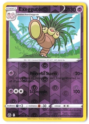 Exeggutor 058/159 Crown Zenith LP Reverse Holo - Image 1 of 2