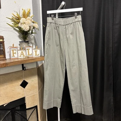 Everlane The Easy Pant Sage Green Women’s Size L Elastic Waist Wide Leg Pants - Image 1 of 4