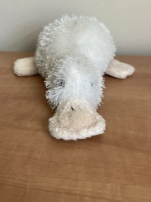 GANZ Webkinz Lil Kinz Googles HS021 White Platypus Duck Plush 9" No Code - Image 1 of 4