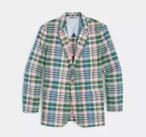 NEW VINEYARD VINES $425 GREEN PINK PLAID KENTUCKY DERBY MADRAS BLAZER SZ 38R - Picture 1 of 1