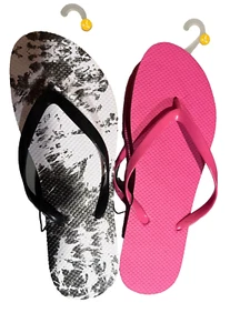 2 Pairs West Loop Flip Flops Multicolor Women’s L 9/10 Shoe Sandals Shower - Picture 1 of 5