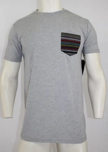 Beautiful Giant Pocket Casual Crew Neck T Shirt - Gray - SMALL - Picture 1 of 2
