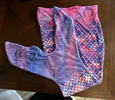 NWOT Mermaid Tail Blanket Adult - Size Small - Pink Purple Super SOFT - Image 1 of 4