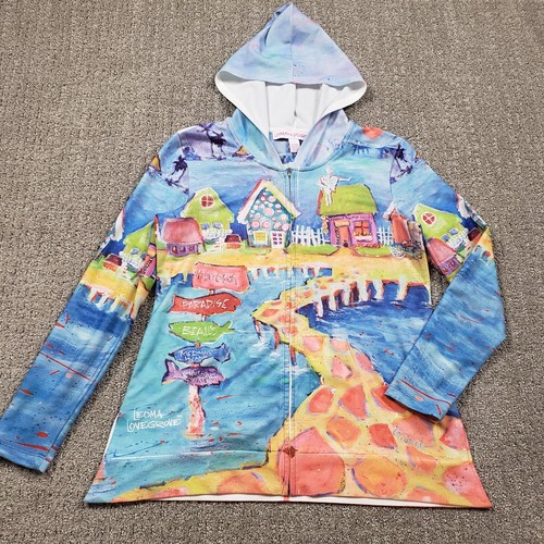 VETEMENTS Felpa con cappuccio Leoma Lovegrove donna piccola arte da indossare copricostume da spiaggia colorata