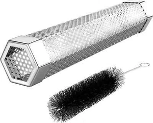 Pellet Smoker Tube, 12'' Smoker Tube with Brush, Premium Stainless Steel BBQ Woo - Picture 1 of 1