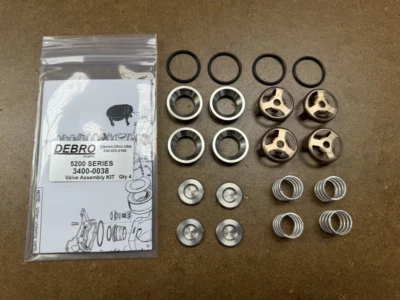 HYPRO or DEBRO 5200 Series Piston Pump 3400-0038 Set of 4 Check Valve Assy