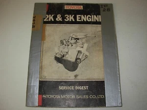 Toyota 2K 3K Engine Shop Service Manual , issued 1970's - Picture 1 of 4