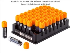 TUBO TRI-CODIFICADO 480 UNIDADES FLUIDX 48 FORMATOS, ROSCA EXTERNA 1,9 ML, FLUIDX 65-7643 - Imagen 1 de 2