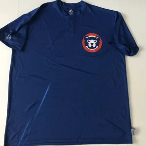 Camisa Auténtica de Dos Botones Majestic Cool Base de los Chicago Cubs de MLB NL - Imagen 1 de 7