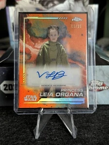 2024 Topps Chrome Star Wars Vivien Lyra Blair Princess Leia Orange Auto/25 AU-VB - Picture 1 of 1