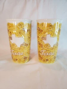 2 vasos de viaje Starbucks Texas rosa amarilla 10 oz taza de café de cerámica y tapa 2016 - Imagen 1 de 13