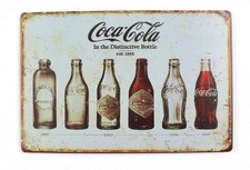 Targa Coca Cola bottle stampa metallo vintage retrò pub bar poster arredo
