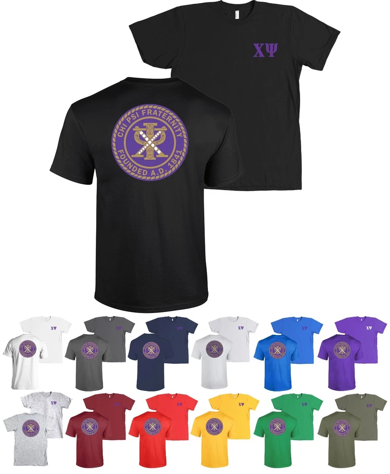 Chi Psi Fraternity Bella + Canvas Shirt Coat of Arms Seal - NEW - Image 1 of 1