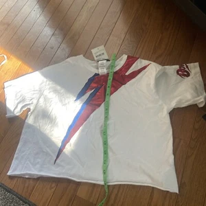 Girl's Truce Kids' Screenprint Lightening Bolt Tee, Size S White B8 MSRP: $38 - Picture 1 of 5