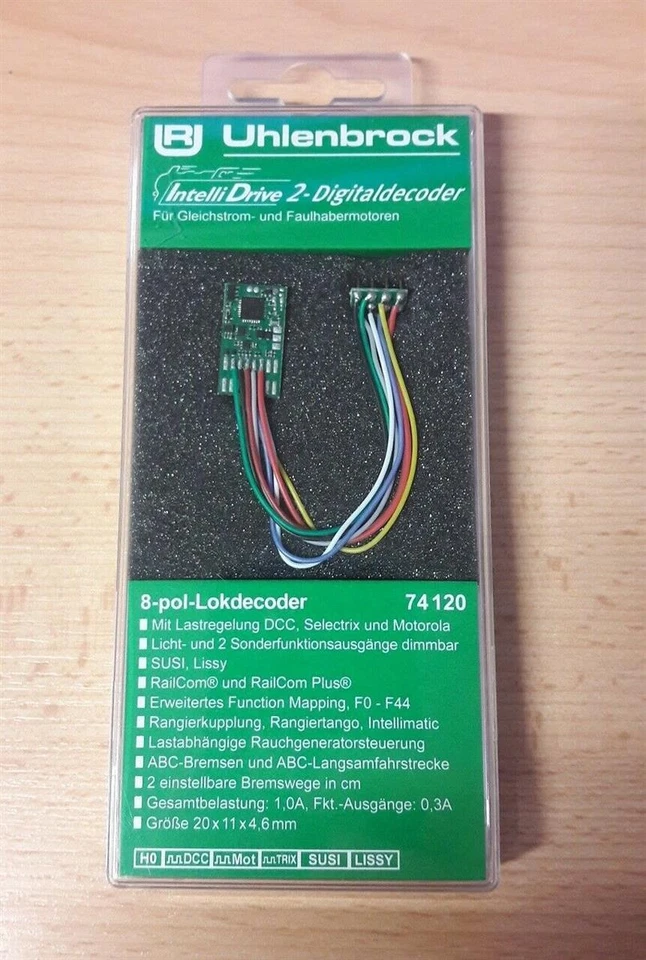 Uhlenbrock 74120 IntelliDrive 2 Lokdecoder 8-pol DCC/Mot + große SUSI (76425) - Bild 1 von 1