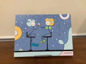 Original Wall Art Home Decor Abstract Acrylic Painting Playful - Picture 1 of 4