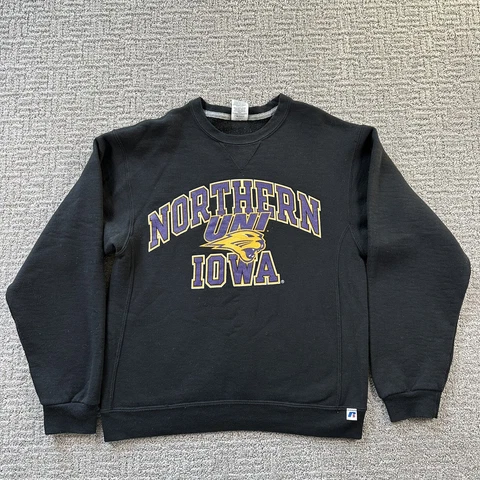 University Of Northern Iowa Sweatshirt Small Black UNI Crewneck Pullover Womens Cover