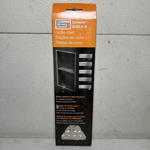 Schluter Systems Niche Shelf Floral Design Stainless Steel